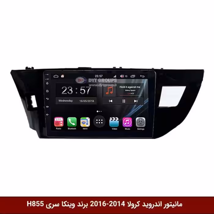 مانیتور اندروید تویوتا کرولا 2016-2014 برند وینکا سری H855