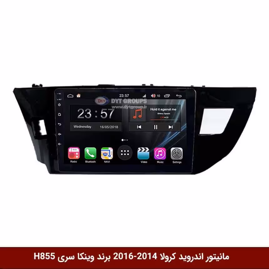 مانیتور اندروید تویوتا کرولا 2016-2014 برند وینکا سری H855