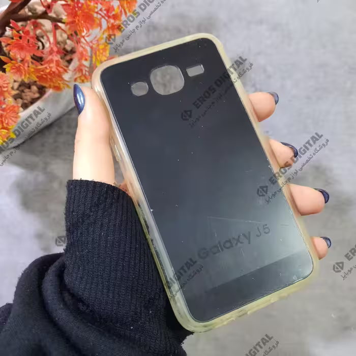 قاب گوشی Samsung Galaxy J5/J500 دور شفاف پشت طلقی
