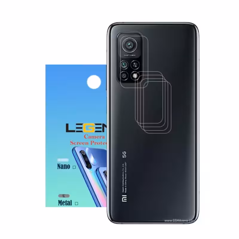 محافظ لنز دوربین لجند مدل نانو گلس مناسب برای موبایل شیائومی Mi 10T بسته 5 عددی