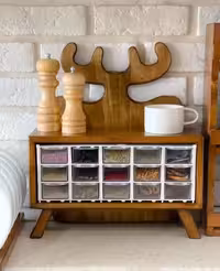 باکس ادویه کشودار چوبی