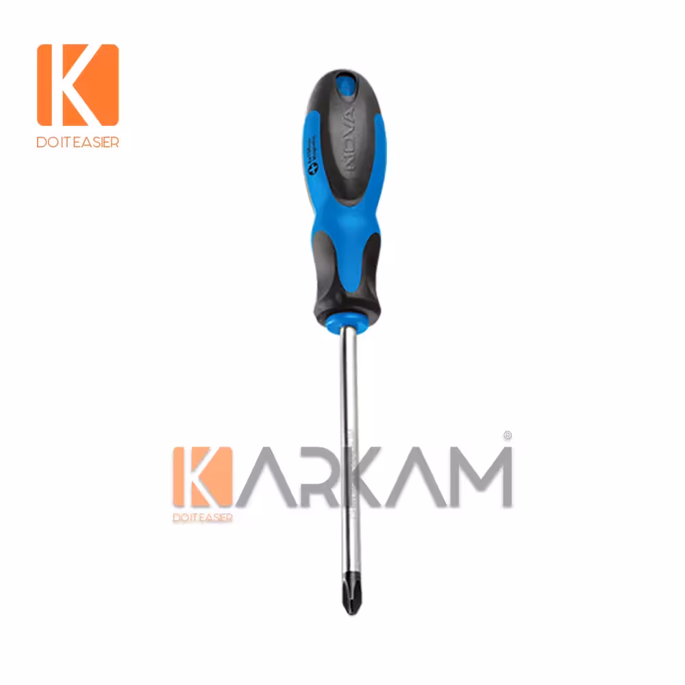 پیچگوشتی 100در6 چهارسو دسته پلاستیکی 1627 نوا