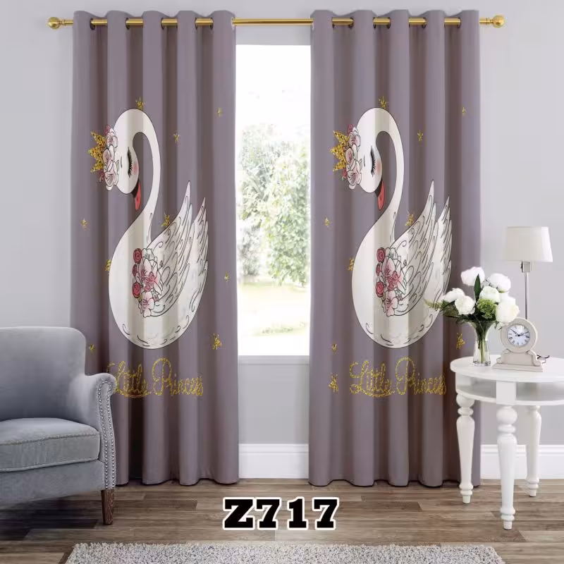 پرده سه بعدی طرح قو کودک