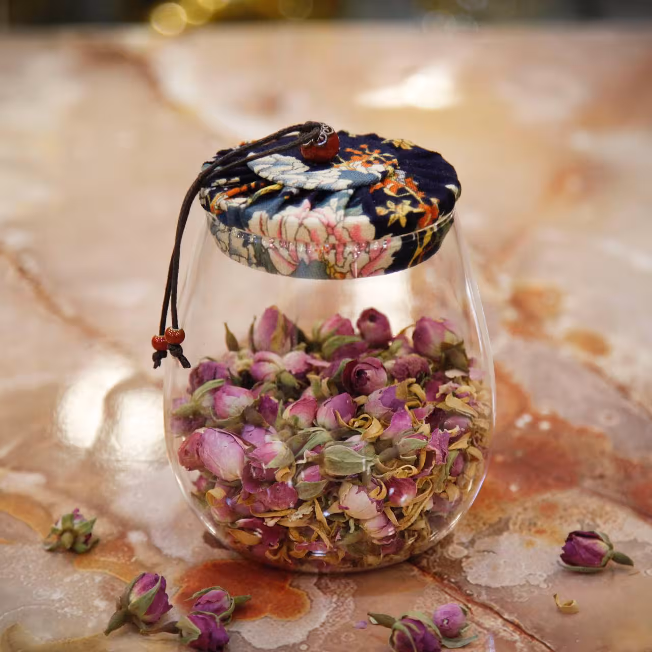 بانکه پیرکس درب پارچه ای کوچک سرمه ای آسا