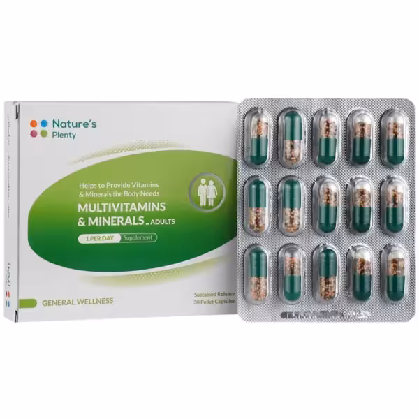 کپسول مولتی ویتامین مینرال نیچرز پلنتی مخصوص بزرگسالان 60 عدد