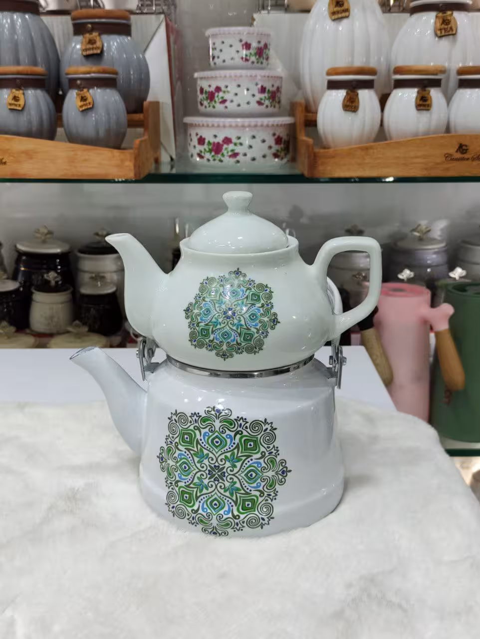 کتری قوری لعابی Kh کد 102