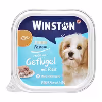ووم سگ وینستون با طعم مرغ (طیور) و برنج، وزن 150 گرم