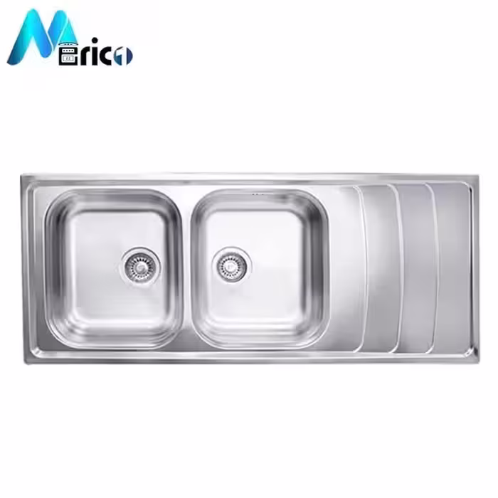 سینک اخوان کد 505s توکار دو لگنه