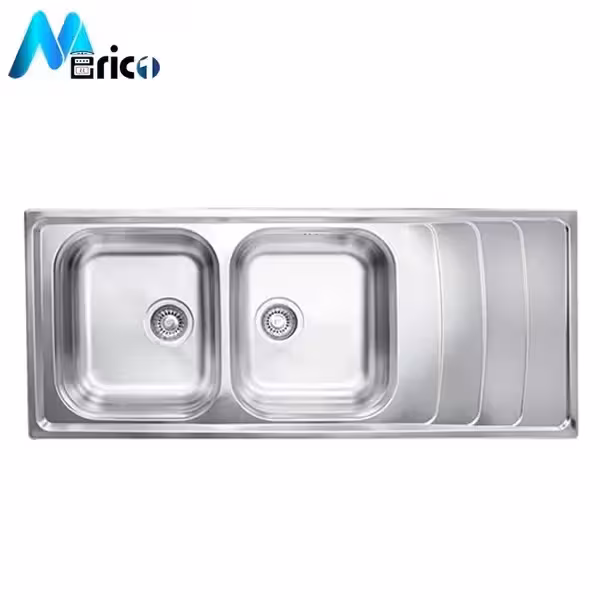 سینک اخوان کد 505s توکار دو لگنه