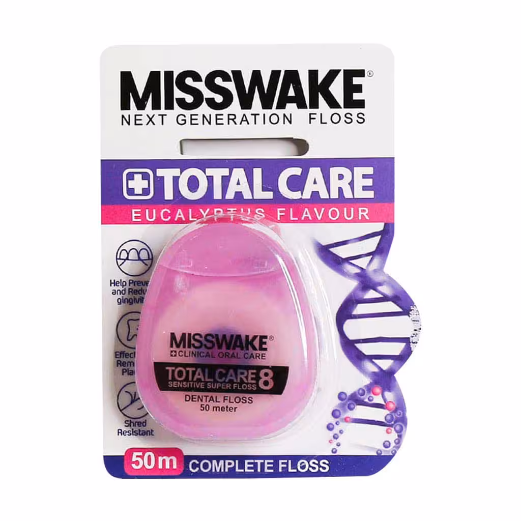 نخ دندان توتال کر 8 میسویک 50 متر | Misswake Total Care 8 Dental Floss