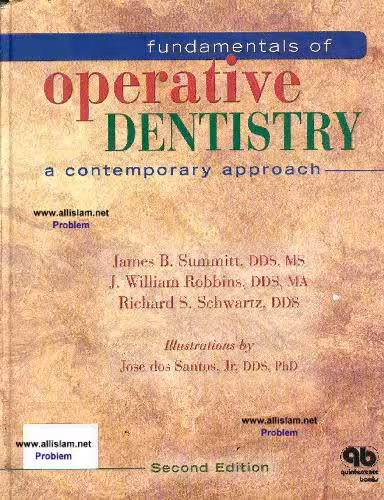 خرید و دانلود نسخه کامل کتاب Fundamentals of Operative Dentistry A Contemporary Approach