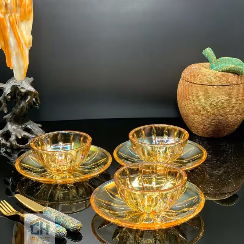 پیش دستی کریستال ست 6 تایی مدل RS-008-G