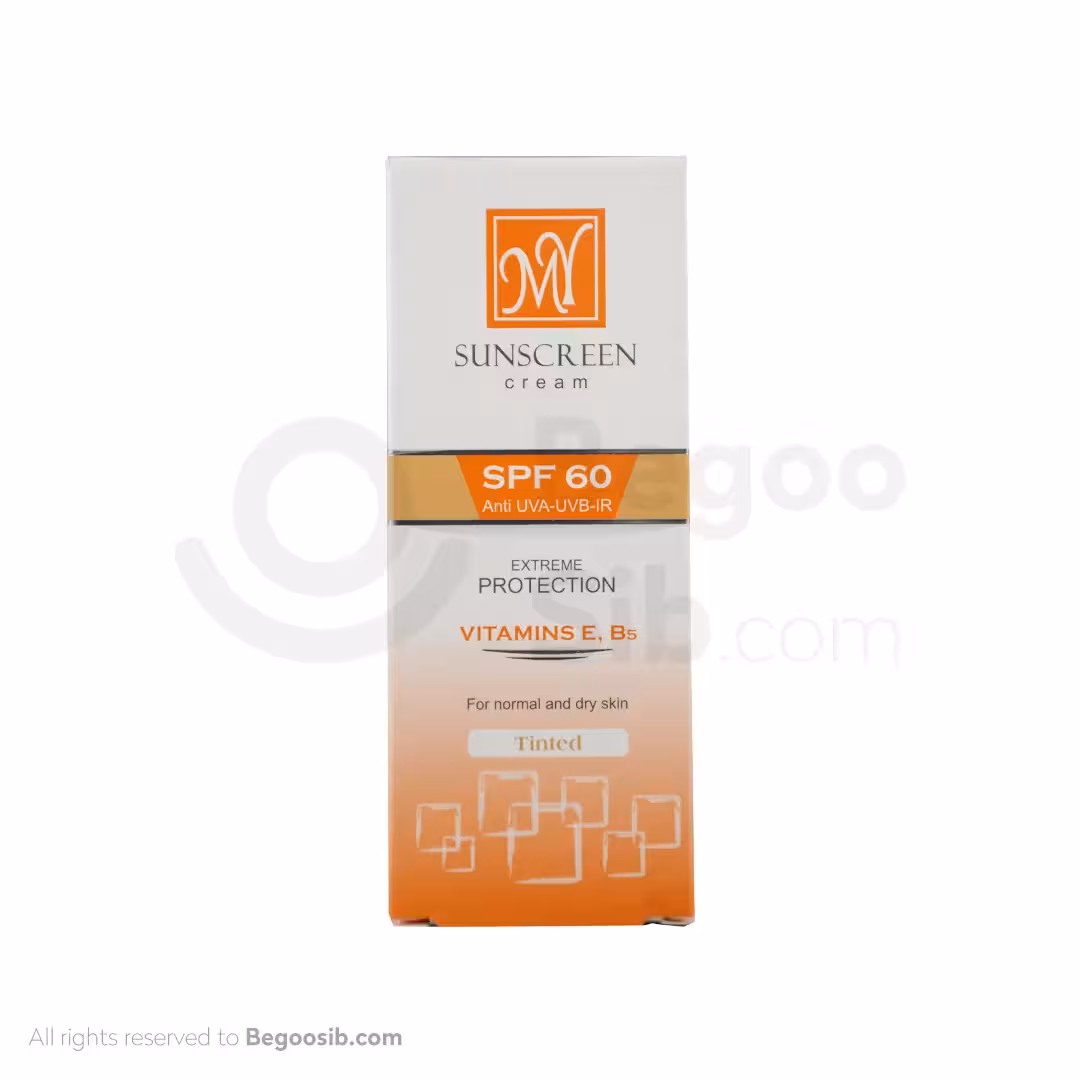 کرم ضد آفتاب کرم پودری SPF60 مای مناسب پوست های معمولی و خشک 50 میلی لیتری