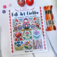 کتاب شماره دوزی Kanaviçe Folk Art Çiçekler