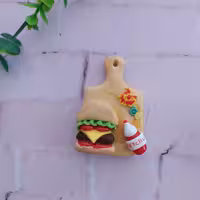 مگنت یخچال طرح تخته سرو همبرگر یک عددی | amazonchi