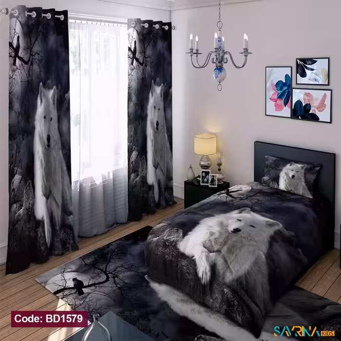 ست اتاق خواب پسرانه طرح گرگ کد BD1579