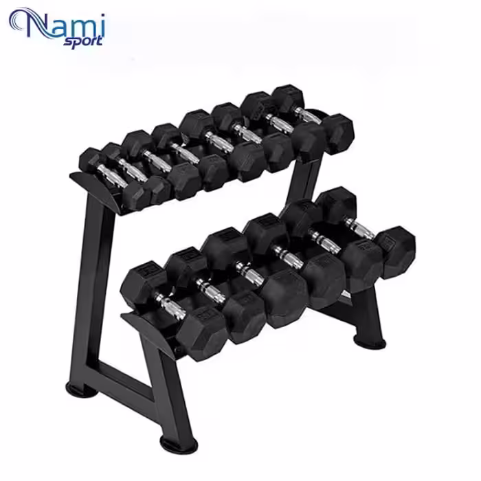 رک دمبل دو طبقه dumbbell rack NS2022