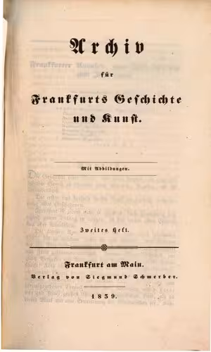 خرید و دانلود نسخه کامل کتاب Archiv für Frankfurts Geschichte und Kunst