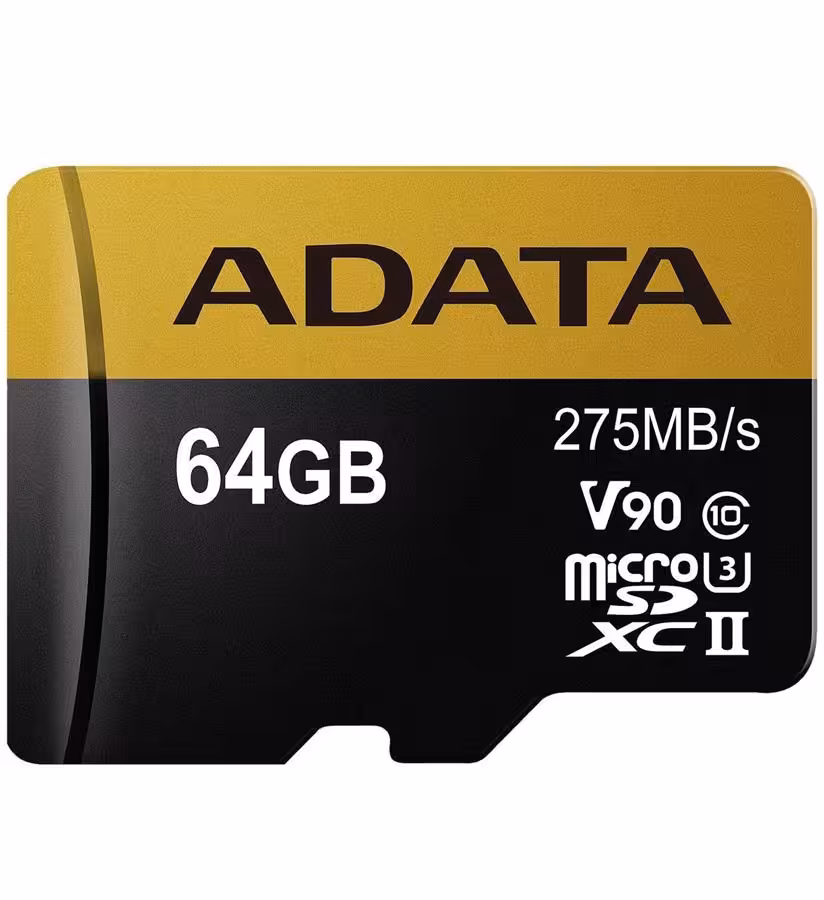 کارت حافظه microSDXC ای دیتا مدل پریمیر وان UHS-II U3 V90 با ظرفیت 64 گیگابایت