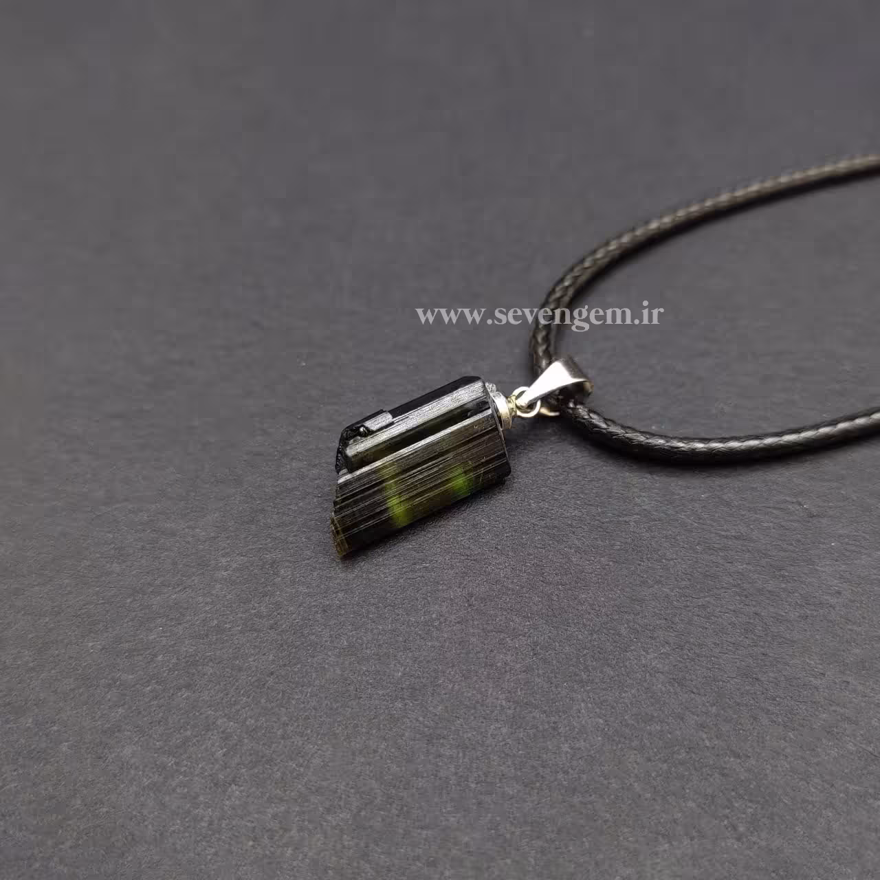 گردنبند سنگ تورمالین سبز (کد191)