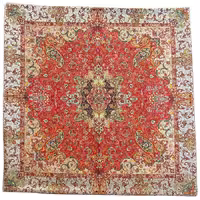 رومیزی مربع ترمه ابریشم کد TRM155