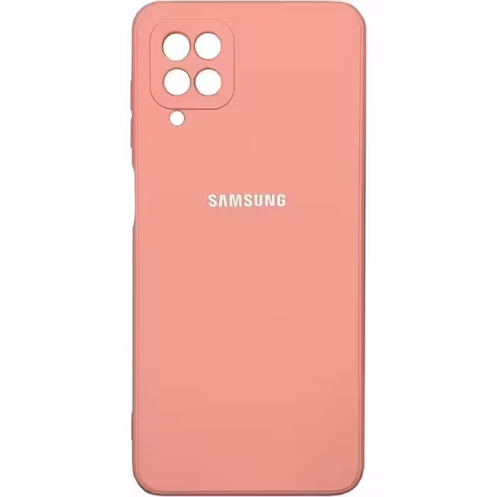 کاور مدل سیلیکونی مناسب برای گوشی موبایل سامسونگ Galaxy A12 صورتی پر رنگ کدM10272