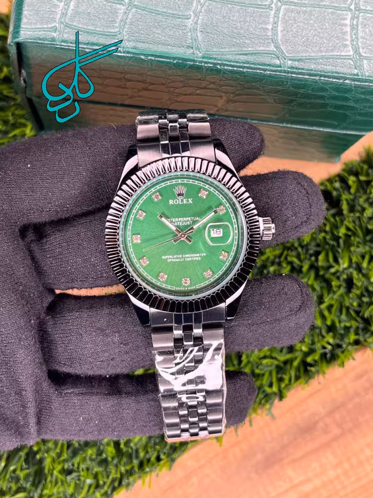 خرید ساعت رولکس دیت جاست کیفیت عالی رنگ ثابت کد 1924004 - ردگل