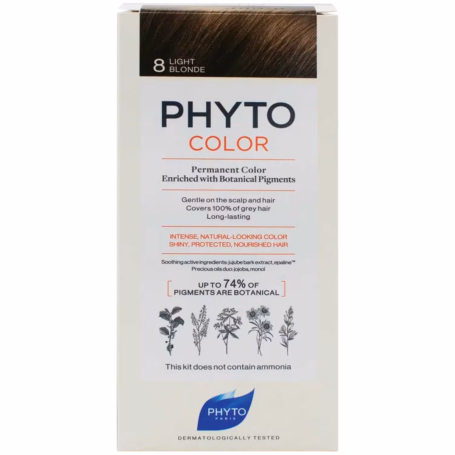 کیت رنگ مو فیتو مدل Ammonia Free شماره 8 بلوند روشن حجم 112 میل