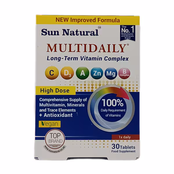 سان نچرال قرص مولتی ویتامین مولتی دیلی 30 عددی - داروکاو