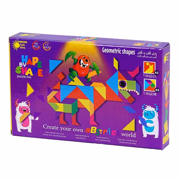 ساختنی تانگرام پازل شکل به شکل