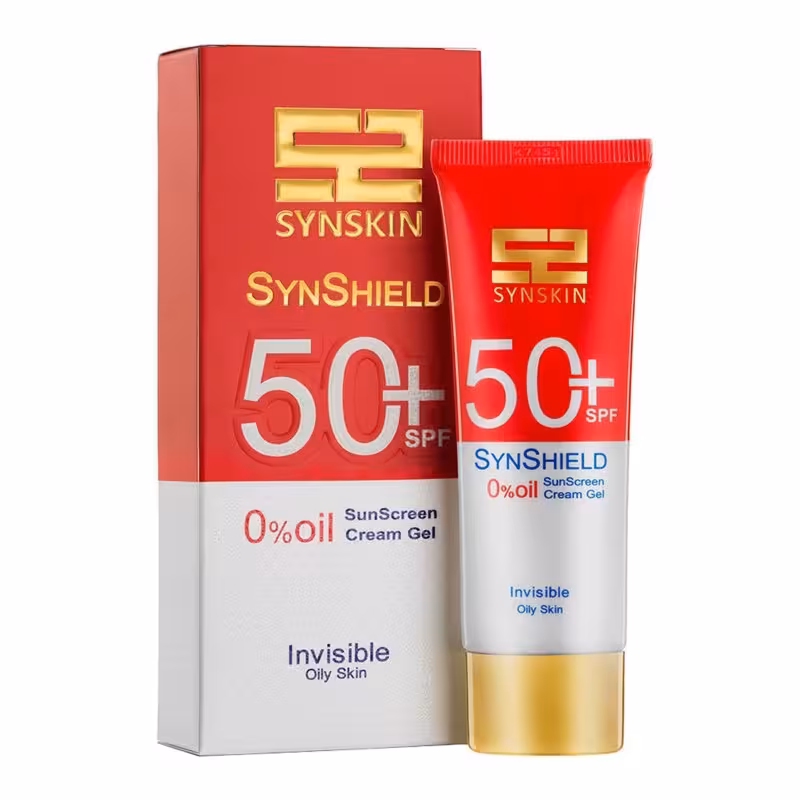 کرم ژل ضدآفتاب بدون رنگ بانوان SPF50 محافظ UVB پوست چرب ساین اسکین