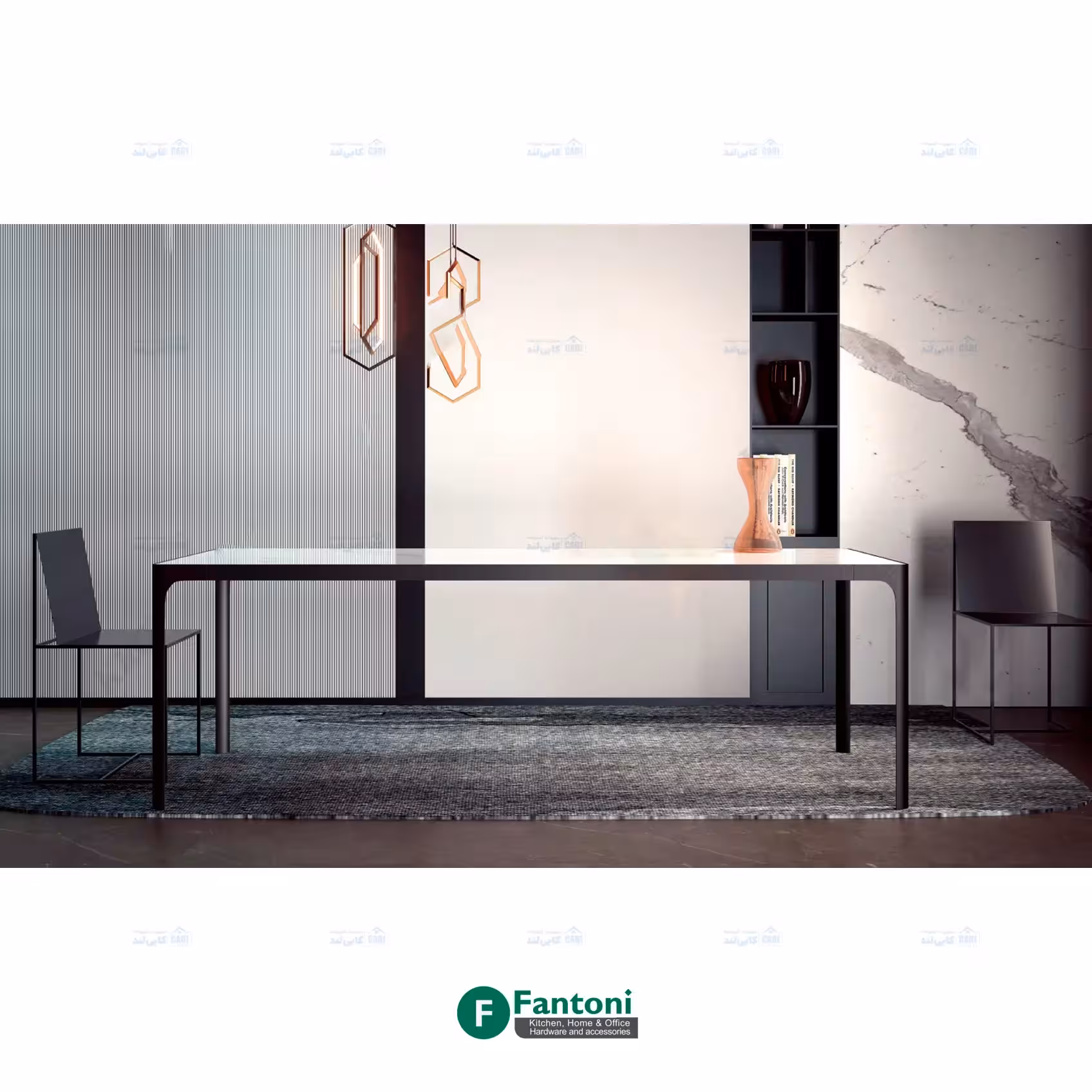 پایه میز ناهارخوری و کنفرانس مدل ELKA مشکی فانتونی P101