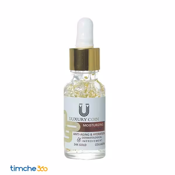 سرم طلای 24 عیار، کلاژن و هیالورونیک اسید لاکچری کوین حجم 30 میلی لیتر