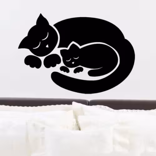 شابلون دیواری گربه کد 327