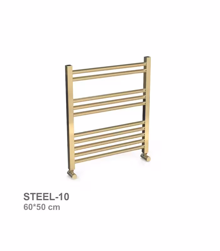 حوله خشک‌ کن استیل رویال مدل 10 لول طلایی مات