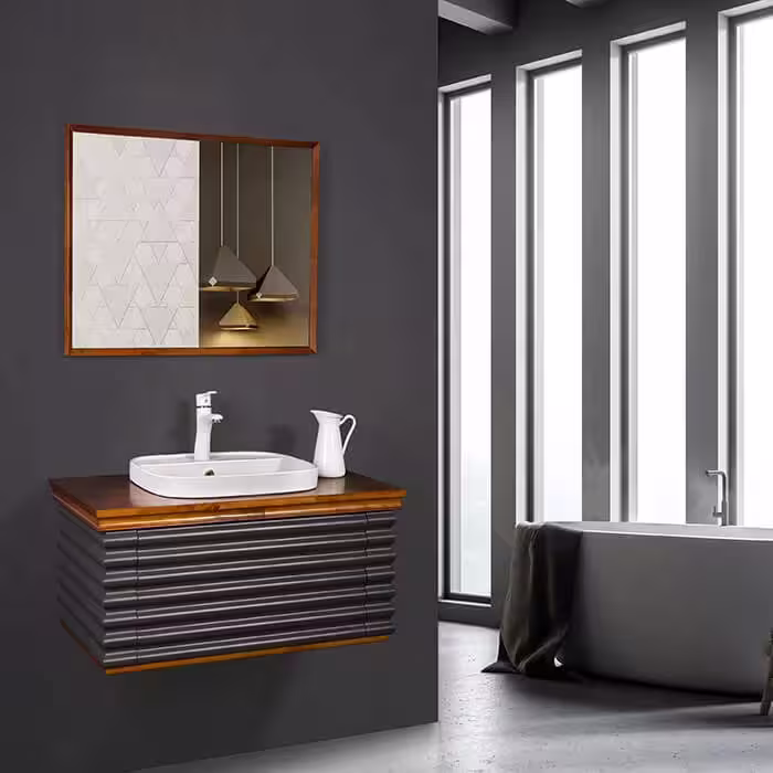 کابینت و روشویی طرح آرت دکو مدل مونتکارلو Montecarlo 900 ابعاد 52 * 89 سانتیمتر