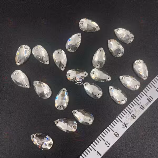 سنگ دوختنی اشکی 11 در 18 ( نقره ای )