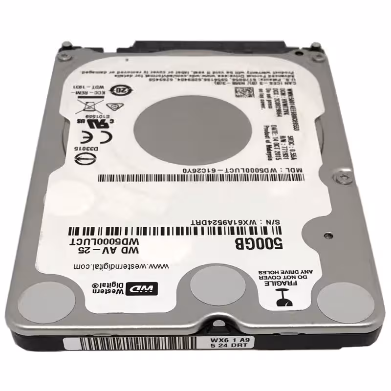 هارد لپ تاپ وسترن دیجیتال Western Digital 500GB 25 SATA (ریفری) استوک