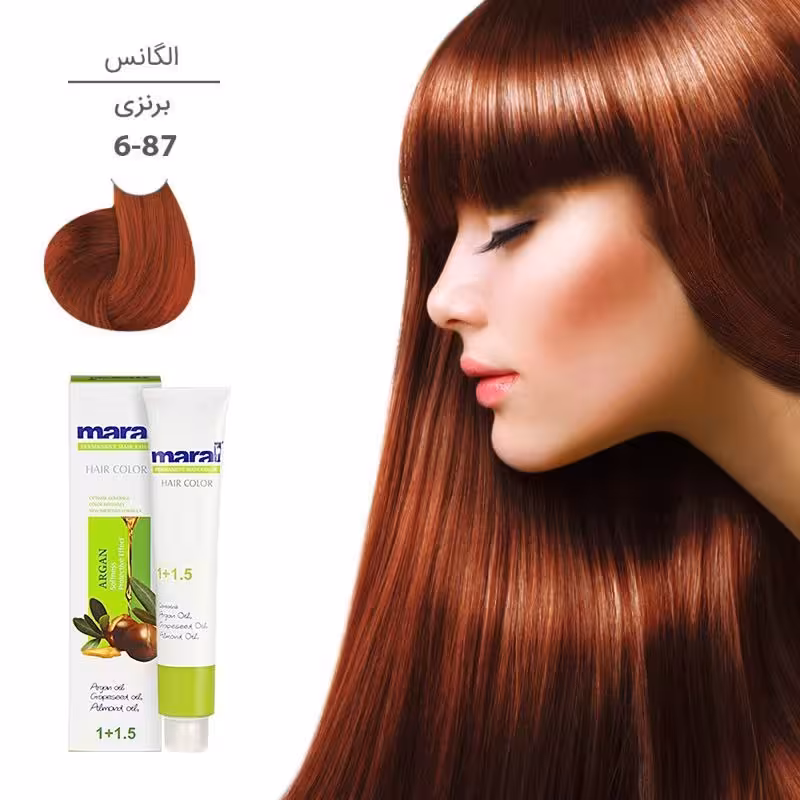 رنگ مو مارال سری الگانس شماره 6.87 رنگ برنزی حجم