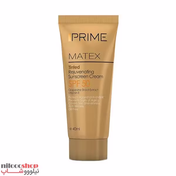 کرم ضد آفتاب جوان کننده پریم مدل Matex Tinted SPF50