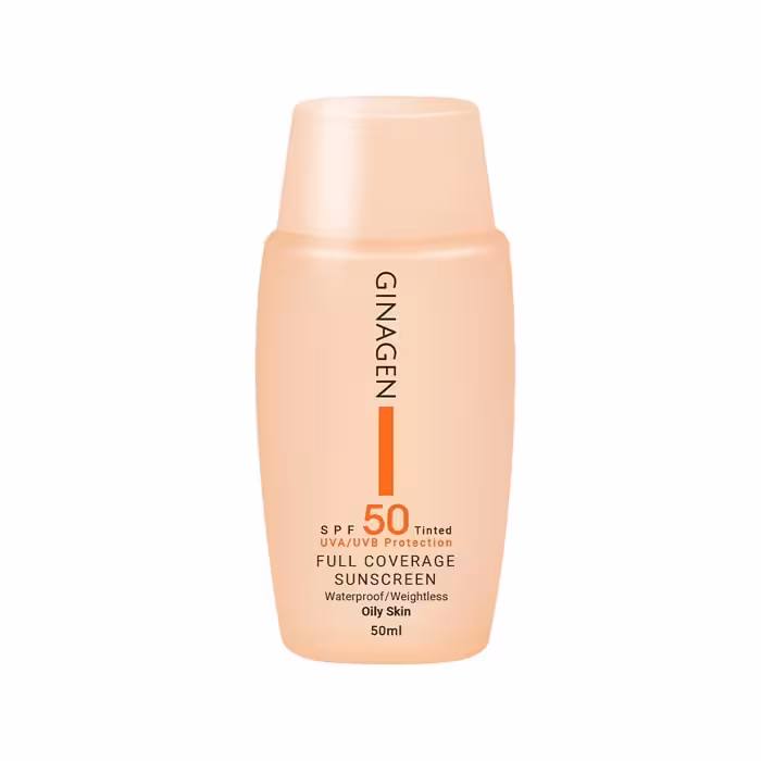 کرم ضد آفتاب رنگی پوست چرب شماره 01 Ginagen SPF50