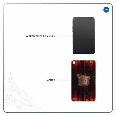 برچسب پوششی ماهوت مدل AMD Brand مناسب برای تبلت شیائومی Mi Pad 4 2018
