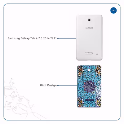 برچسب پوششی ماهوت مدل Iran-Tile7 مناسب برای تبلت سامسونگ Galaxy Tab 4 7.0 2014 T231
