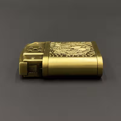 فندک مدل کلاسیک طرح شیر کد DKD-851