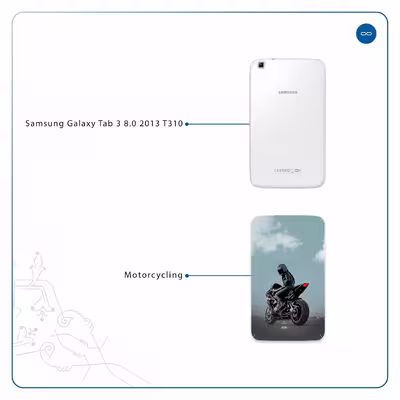 برچسب پوششی ماهوت مدل Motorcycling مناسب برای تبلت سامسونگ Galaxy Tab 3 8.0 2013 T310