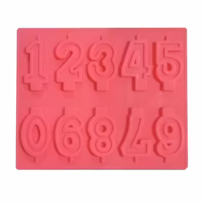 قالب شمع طرح اعداد مدل nu