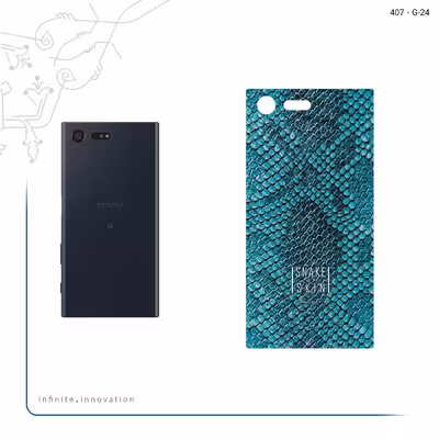 برچسب پوششی ماهوت مدل Blue Snake Skin مناسب برای گوشی موبایل سونی Xperia X Compact