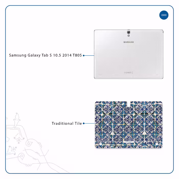 برچسب پوششی ماهوت مدل Iran-Tile1 مناسب برای تبلت سامسونگ Galaxy Tab S 10.5 2014 T805