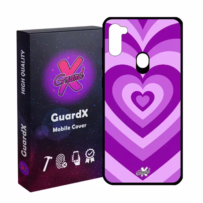کاور گارد ایکس طرح قلب مدل Glass10474 مناسب برای گوشی موبایل سامسونگ Galaxy A11/M11
