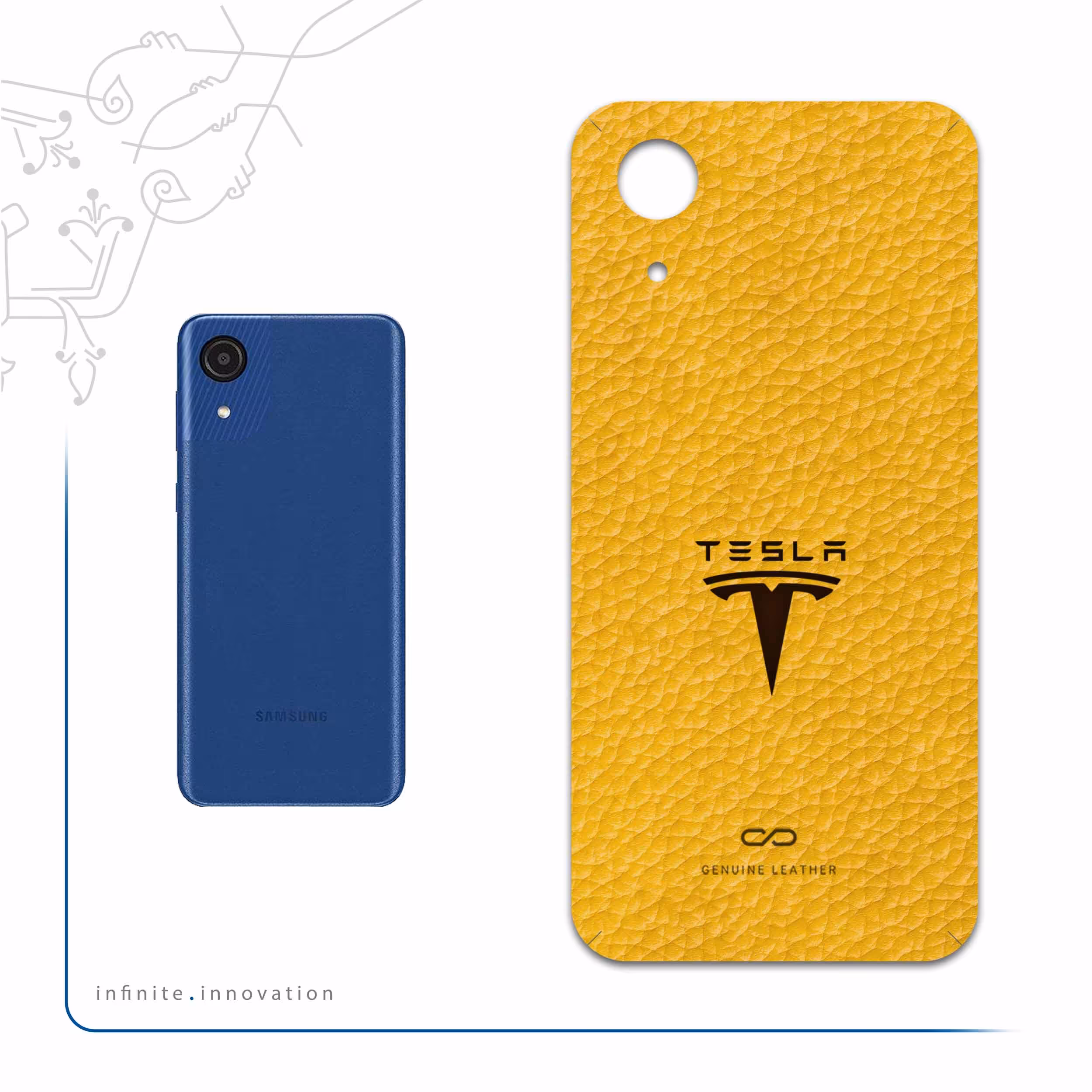 برچسب پوششی ماهوت مدل ML-TSLA مناسب برای گوشی موبایل سامسونگ Galaxy A03 Core